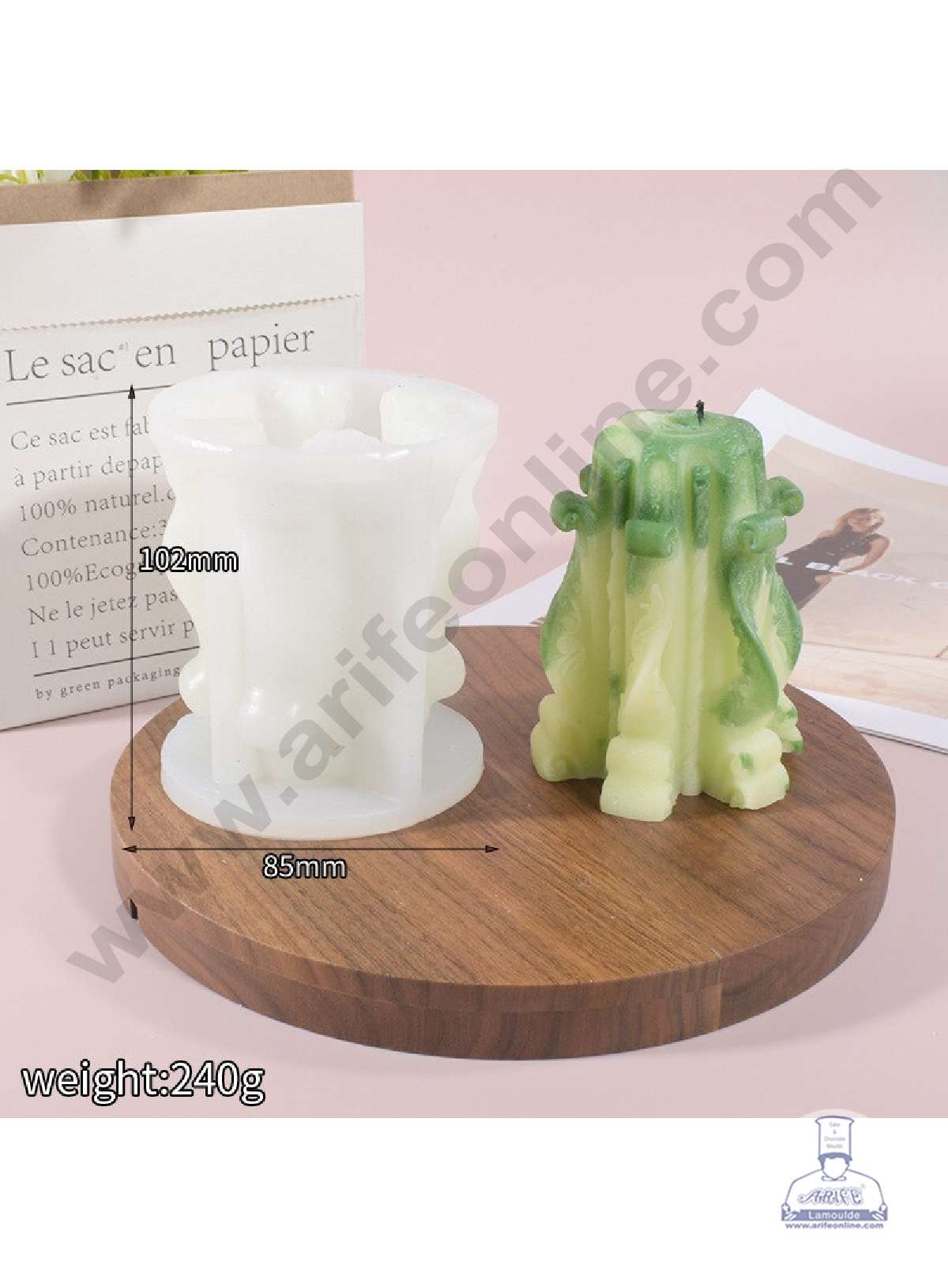 3D Silicon 1 Cavity Carved Root Shape Silicon Candle Mould, Silicon Soap Mould, Handmade Decorative Soap Ornament Making SBSP-DYF6987 (MOQ 12 PCS) (IUD)