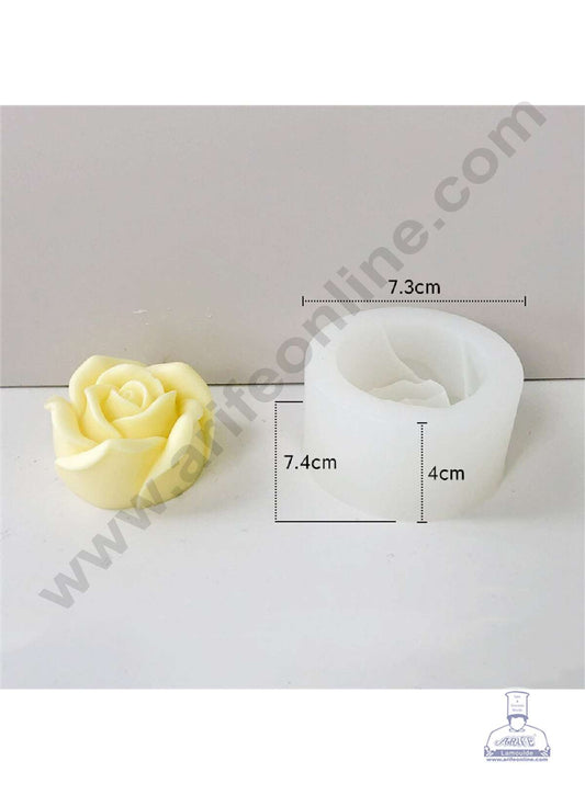 3D Silicon 1 Cavity Rose Flower Silicon Candle Moulds, Silicon Soap Mould, Handmade Soap Candy Making SBSP-DYF7094 (MOQ 12 PCS) (AAD)