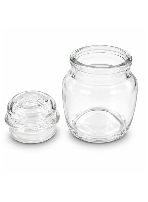 Small Airtight Glass Storage Jar With Glass Lid | 9x5.5cm (SB-SAGJ-9)
