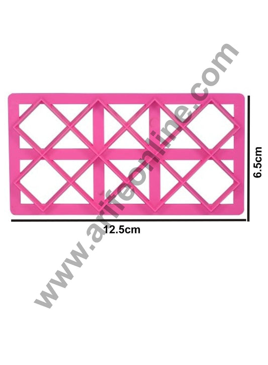 Cake Decor Square Shape Quilt Embosser Molds, Cookie Biscuit Mold Fondant Cake Tools