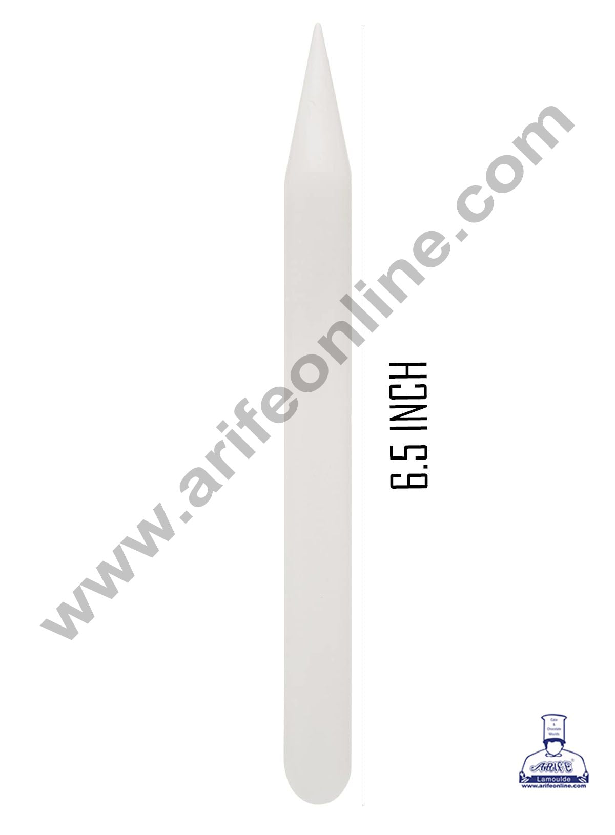 Cake Decor 1pc Thin Rolling Pin With Flower Making Pointed Tip - (6.5 inch)