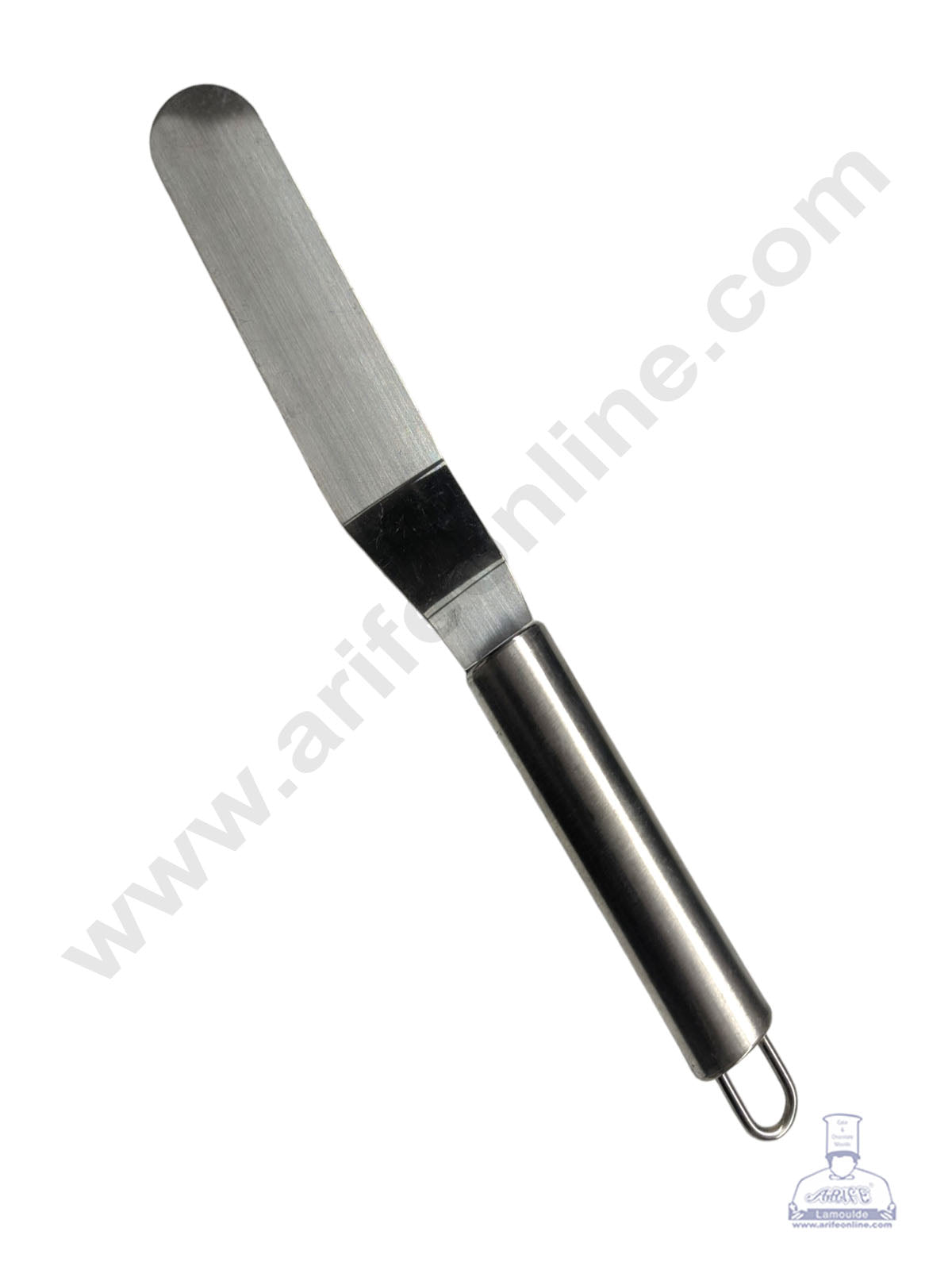 Stainless Steel Angular Cake Knife Icing Spatula With Steel Handle- 8 inch (1 Piece) (MOQ 12 PCS)(RL)