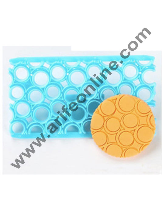 Cake Decor Plastic Round Circle Quilt Mold Embosser Fondant Round Circle Biscuit Mold Cookie Cutter For Cupcake Decoration Cake Decorating Tools