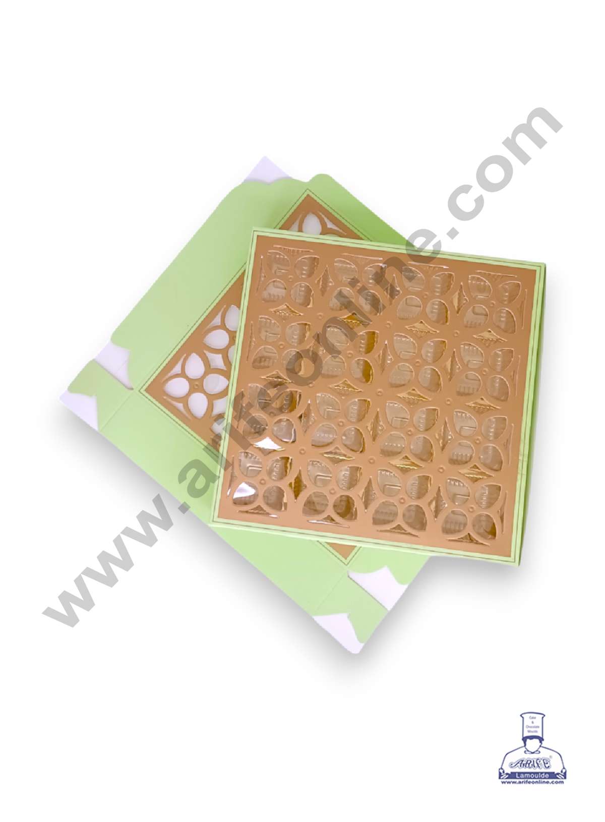 16 Cavity Chocolate Box with Cavity & Cutout Window Without Handle ( 10 Piece Pack ) - Light Green (MOQ 12 PACK) (RDD)