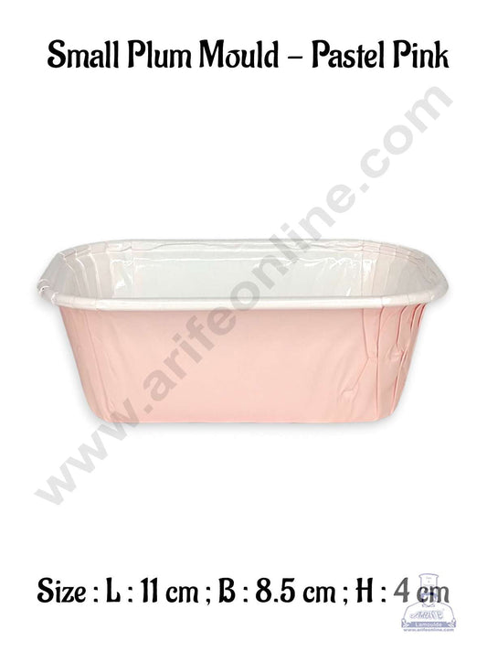 Small Pastel Pink Paper Bake and Serve Plum Cake Mold (MOQ 100 PCS)