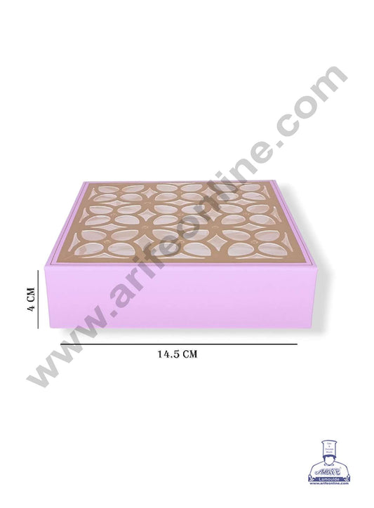 9 Cavity Chocolate Box with Cavity & Cutout Window Without Handle ( 10 Piece Pack ) - Light Purple (MOQ 12 PCK) (AID)