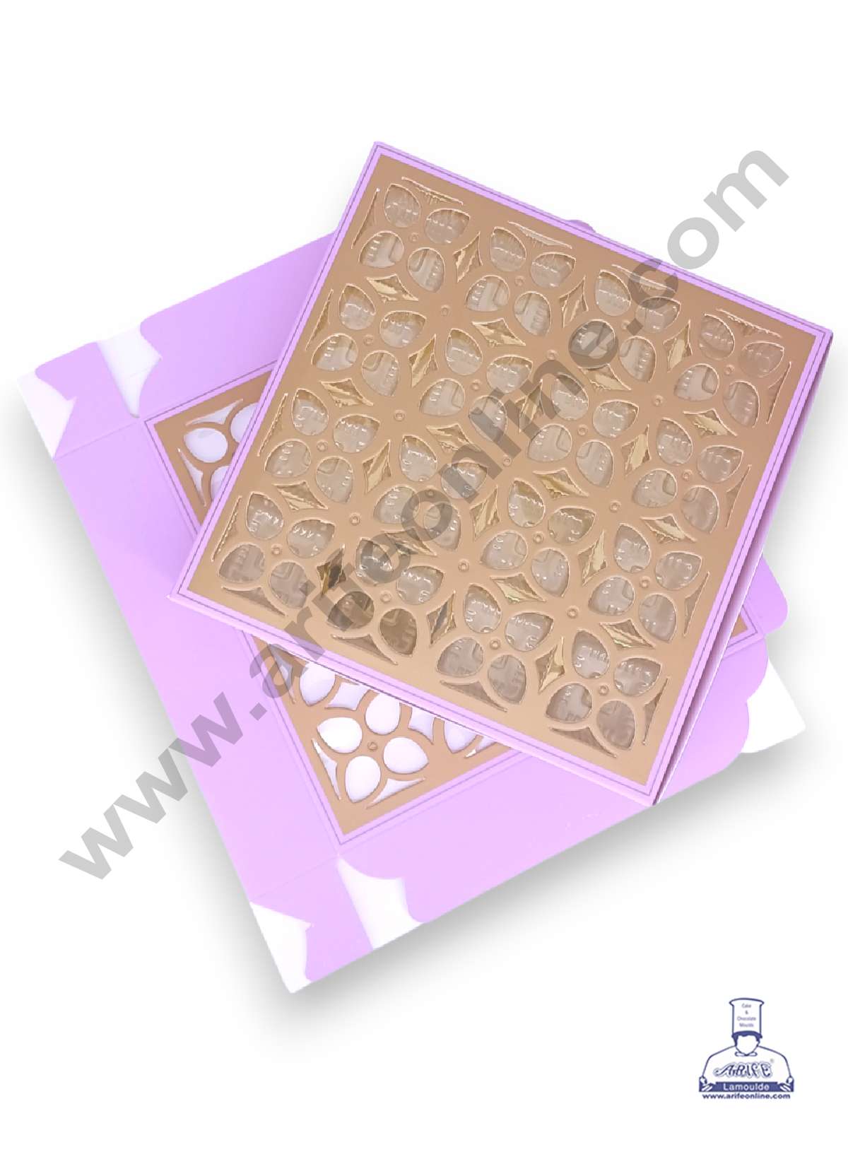 16 Cavity Chocolate Box with Cavity & Cutout Window Without Handle ( 10 Piece Pack ) - Light Purple (MOQ 12 PACK) (RDD)
