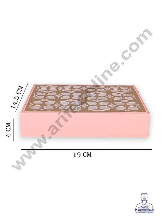 12 Cavity Chocolate Box with Cavity & Cutout Window Without Handle ( 10 Piece Pack ) - Peach (MOQ 12 PCK) (AMD)