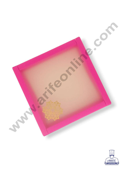 9 Cavity Chocolate Box with Sliding Cover & Cavity ( 10 Piece Pack ) - Pink (MOQ 12 PACK) (RED)