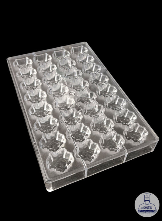 32 Cavity Maple Leaf Shape Polycarbonate Chocolate Mold - ( YBS-128 ) (MOQ 12 PCS) (RRD)