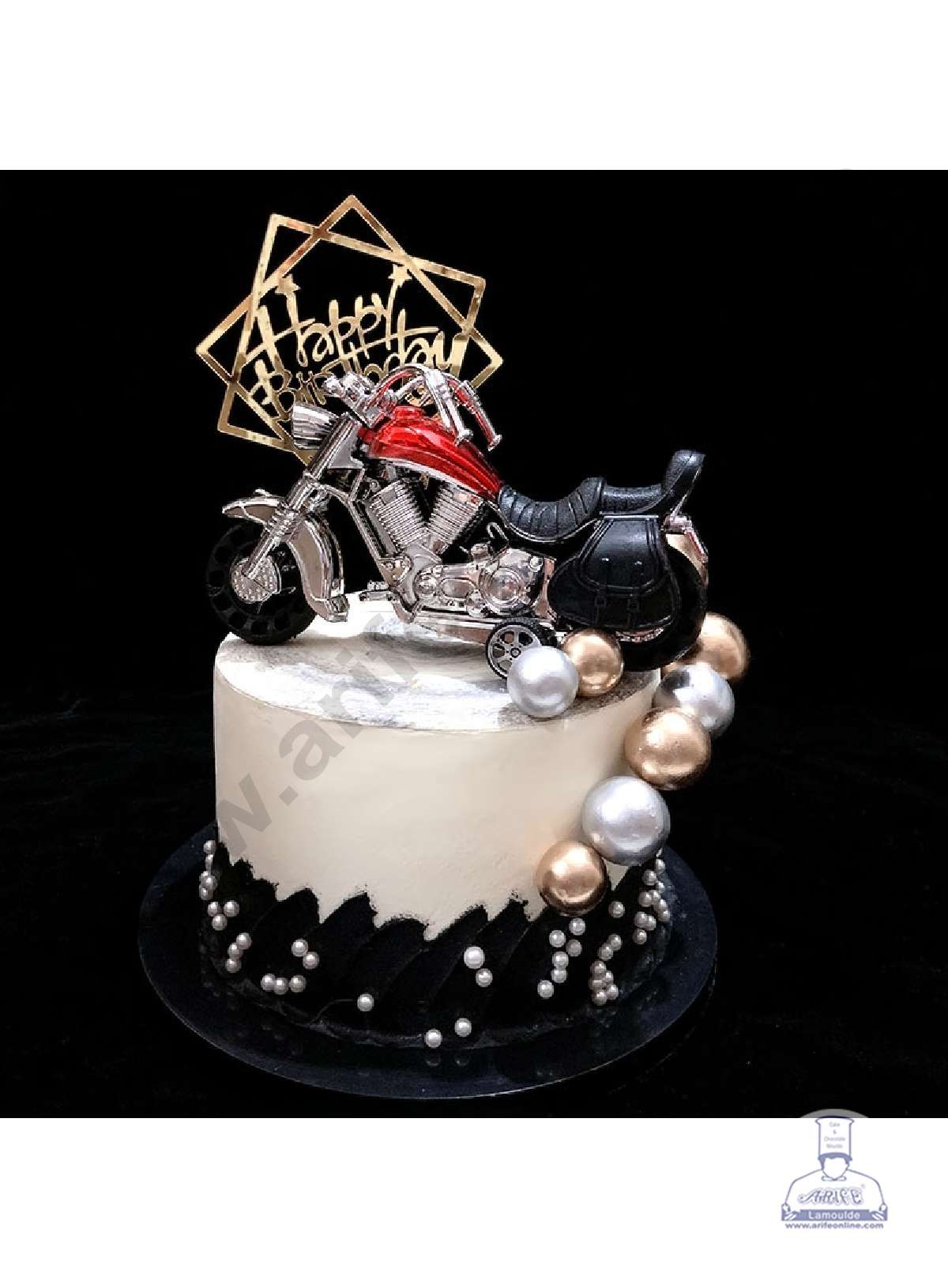 1 Piece Bullet Bike MotorCycle Toy Cake Topper (SB-T-SF202-RedOrange) (MOQ 12 PCS) (FD)