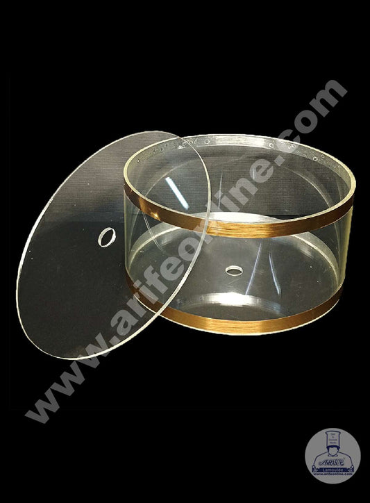 Round FILL-A-TIER Cake Spacer 6" X 4" Acrylic Clear Cake Display Spacer (MOQ 12 PCS)