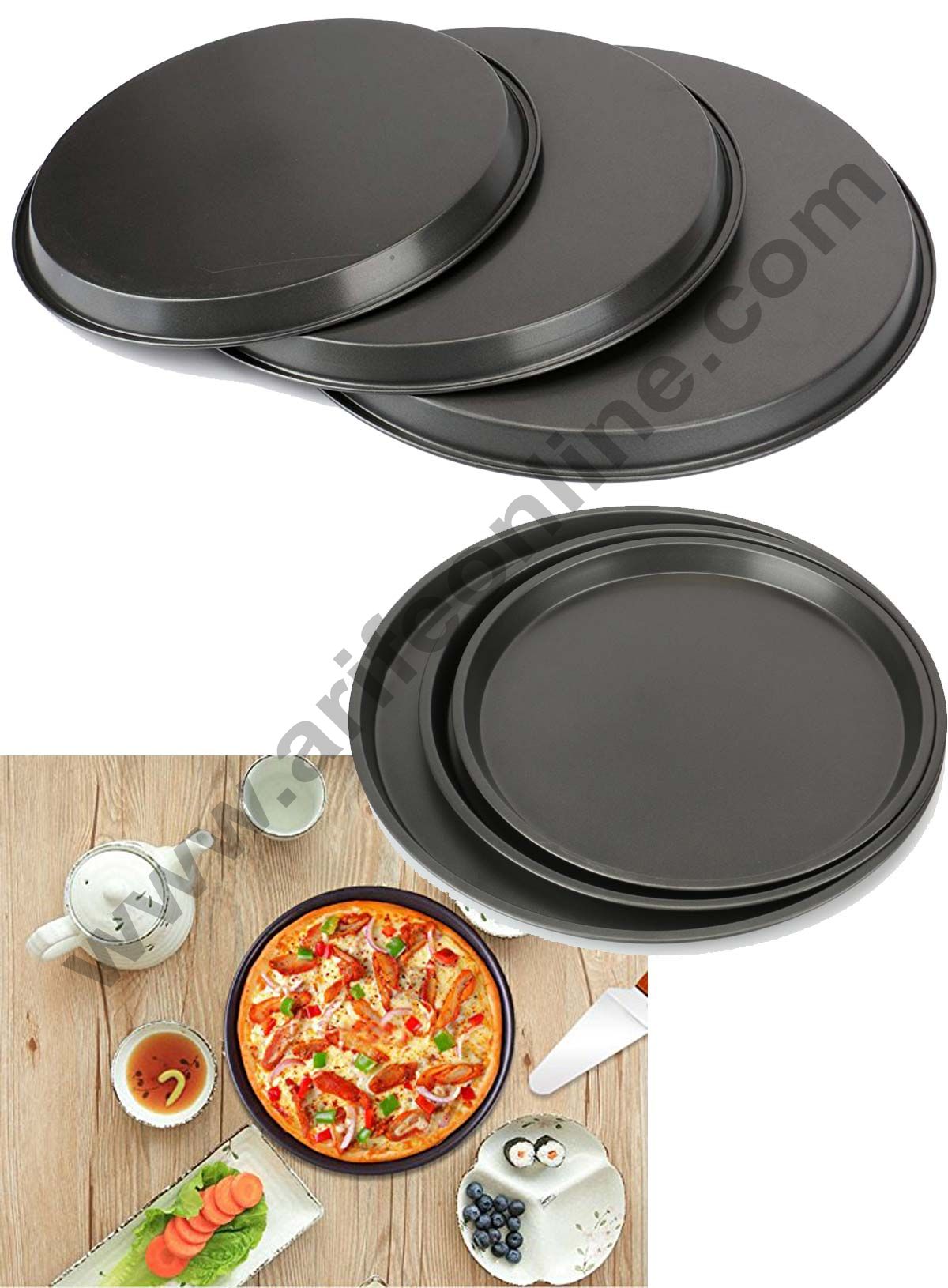 PIZZA PAN SET ( 3PCS ) SBNS - 119 (MOQ 12 PCS) (ALD)