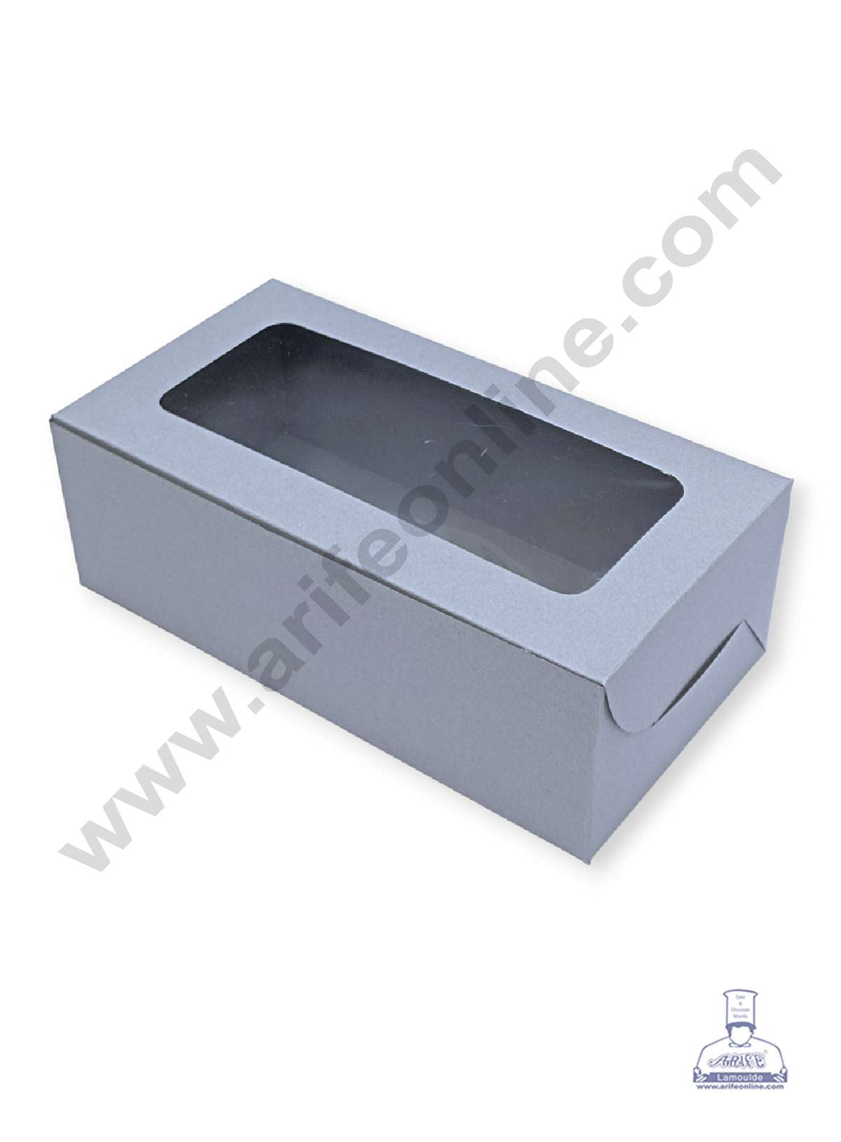Grey Plum Cake Box Clear Window, Plum Carriers - Small ( 10 Pcs Pack ) (MOQ 10 PACK)