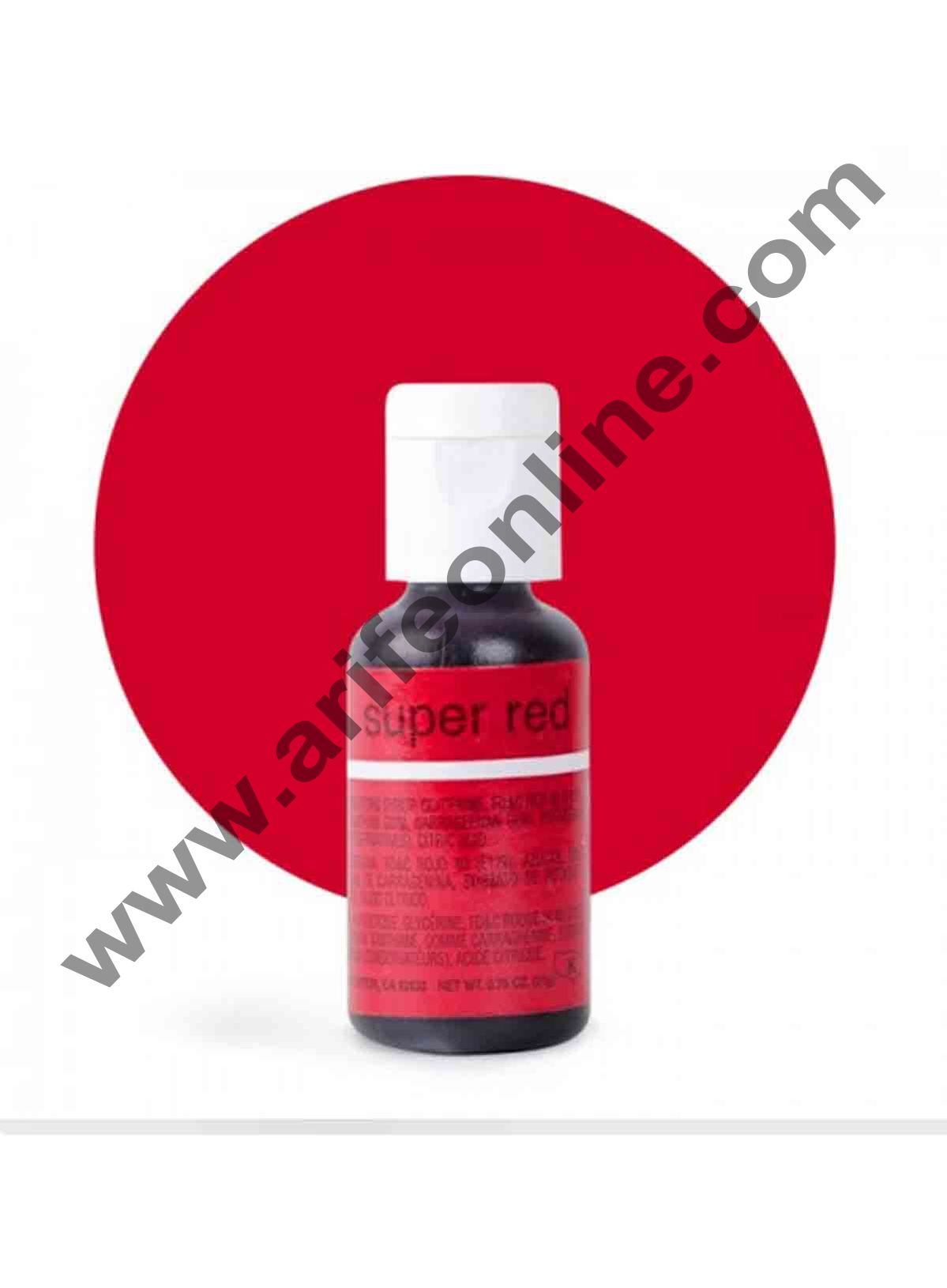 Chefmaster Liqua-Gel Super Red .70 oz Food Color (20g)