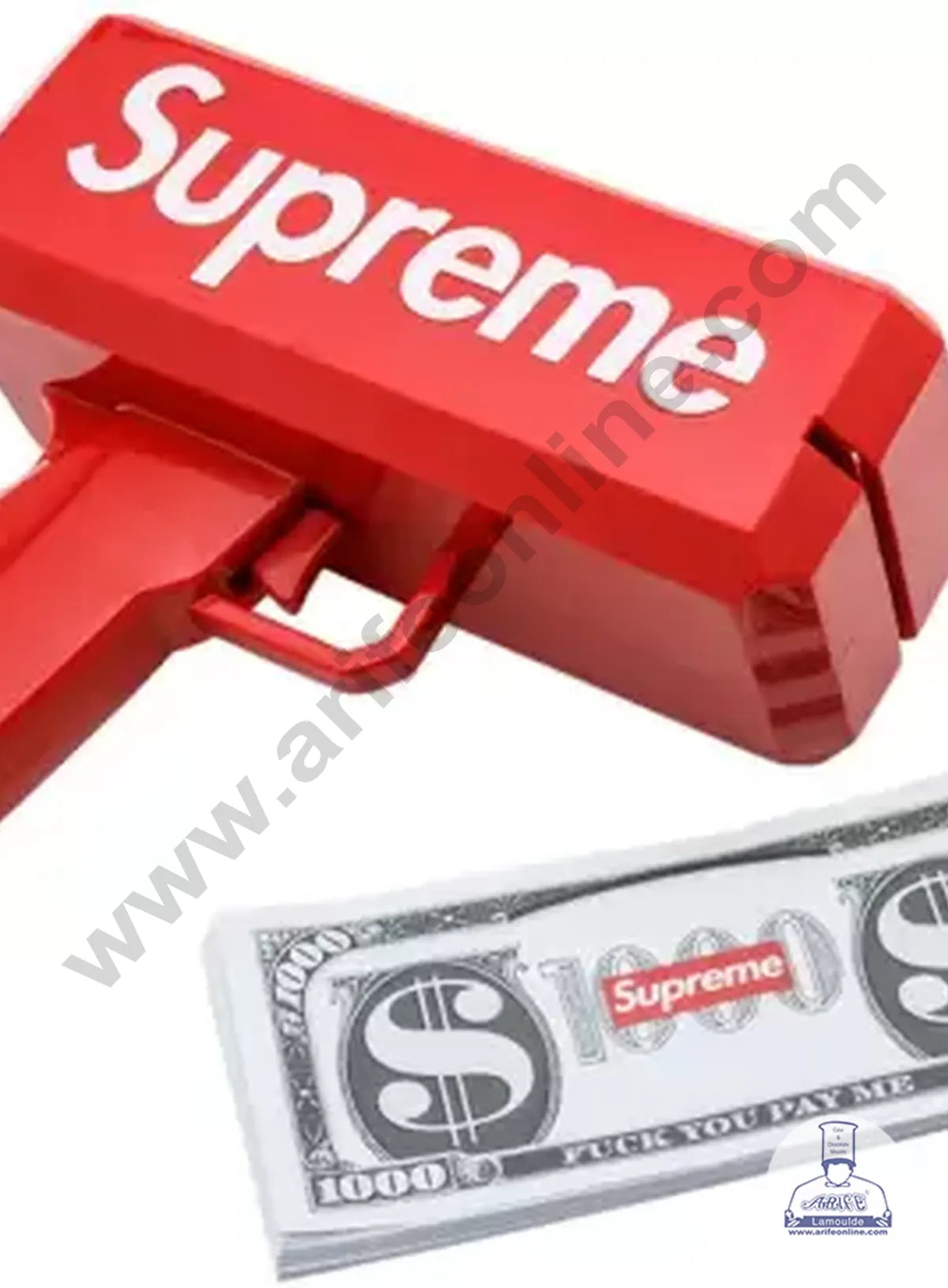 RED Money Gun Shooter Money Dispenser with Fake Money for Birthday Wedding Party, Night Club (MOQ 6 PCS)
