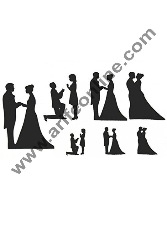 Cake Decor 7 Piece/Set Wedding Couple For Valentine's Silhouette Stencil Cake Decorating Cutting Tool