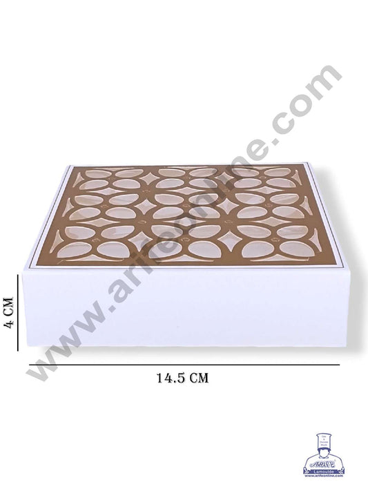 9 Cavity Chocolate Box with Cavity & Cutout Window Without Handle ( 10 Piece Pack ) - White (MOQ 12 PCK) (AID)