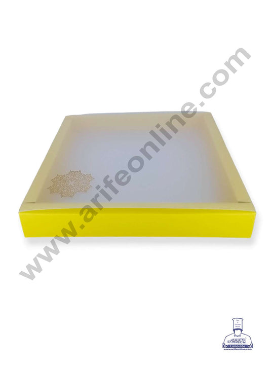 16 Cavity Chocolate Box with Sliding Cover & Cavity ( 10 Piece Pack ) - Yellow (MOQ 12 PACK) (IDD)
