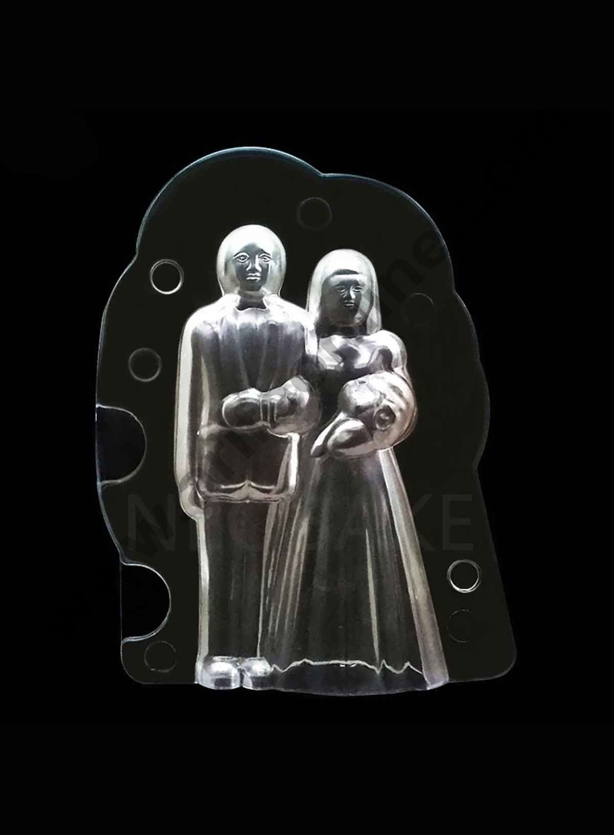 Cake Decor Polycarbonate 3D Wedding Couple Chocolate Mold Cake Decorating Chocolate Mould Tools