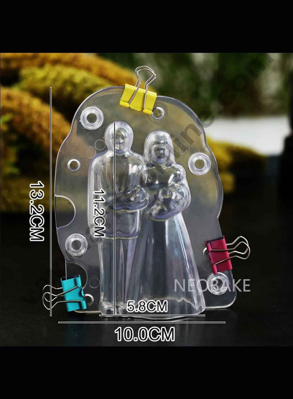Cake Decor Polycarbonate 3D Wedding Couple Chocolate Mold Cake Decorating Chocolate Mould Tools