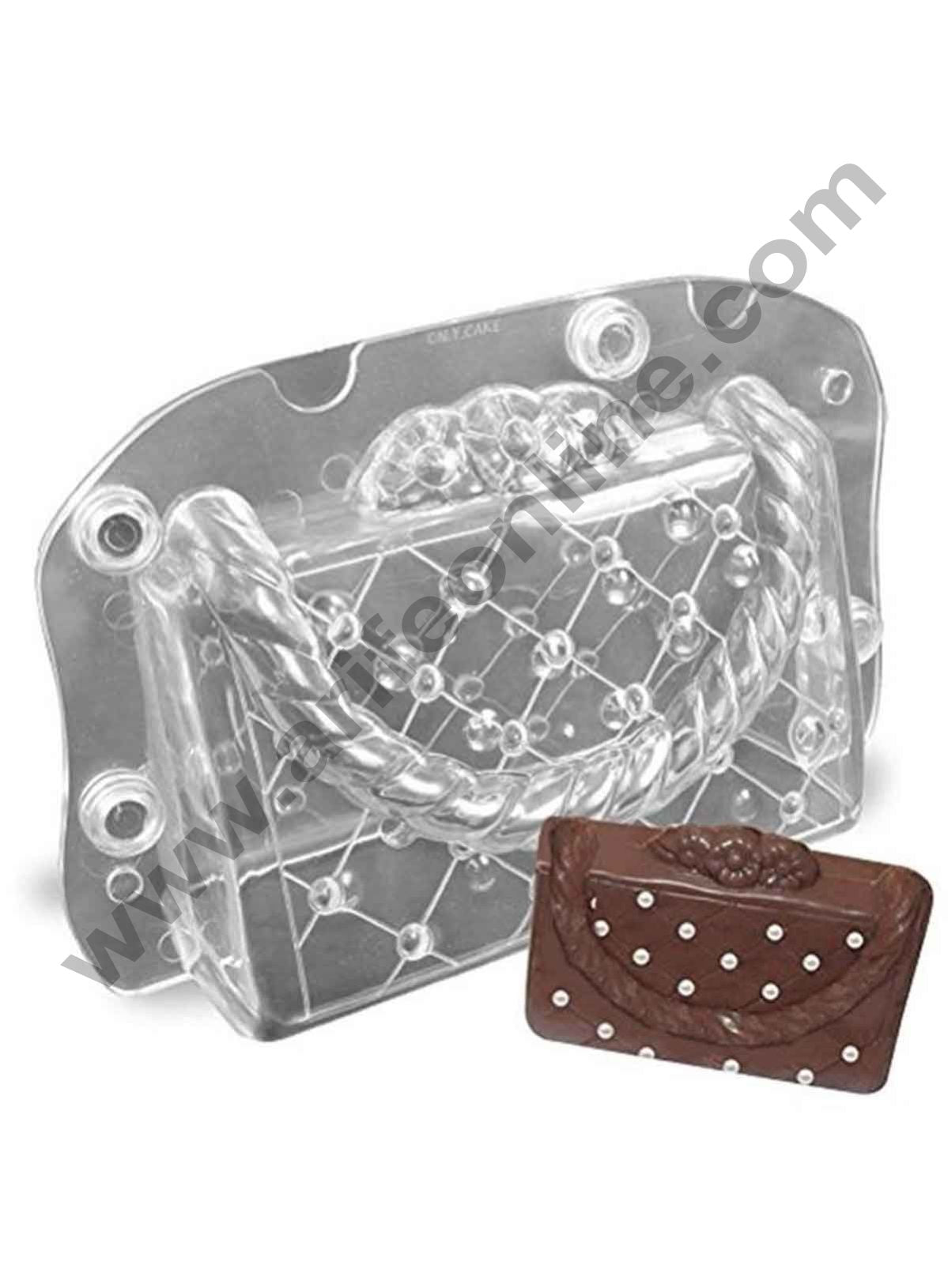 Cake Decor Polycarbonate 3D Ladies Purse Wallet Chocolate Mold Cake Decorating Chocolate Mould Tools