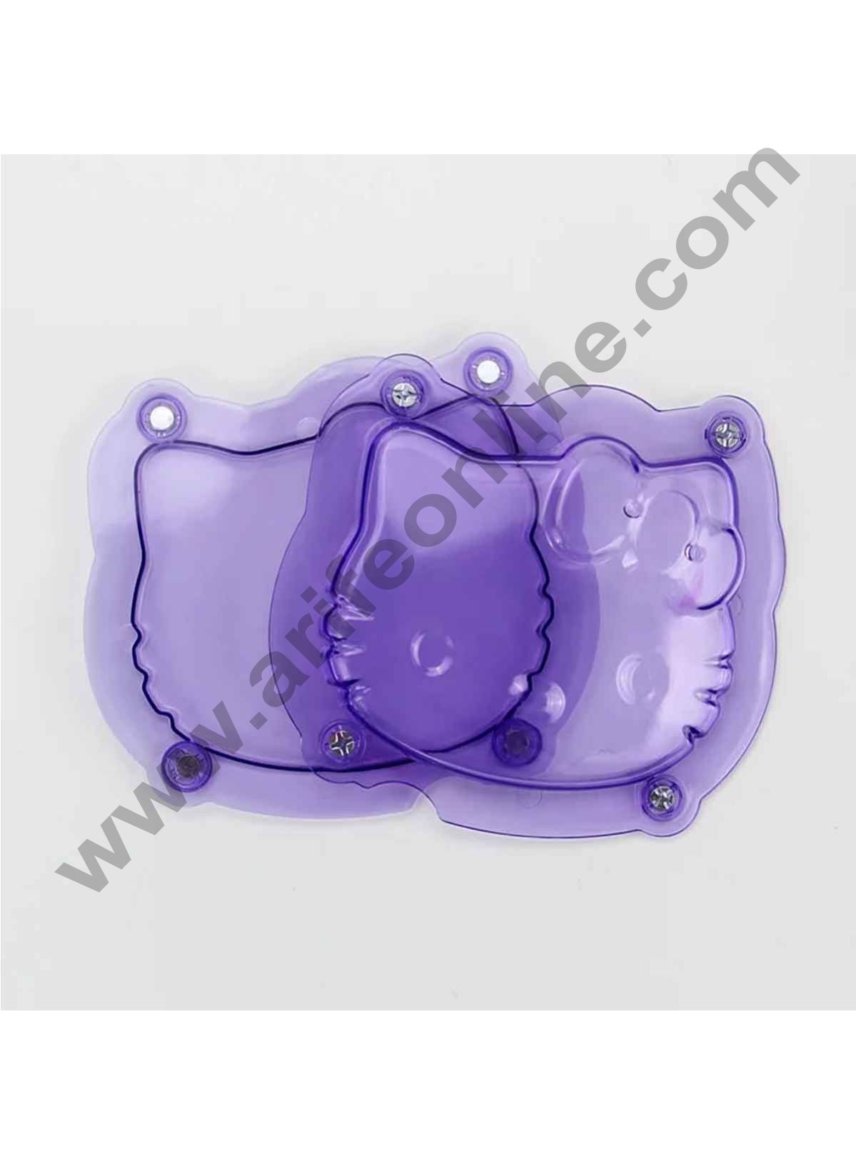 Cake Decor Polycarbonate 3D Hello Kitty Face Chocolate Mold Cake Decorating Chocolate Mould Tools