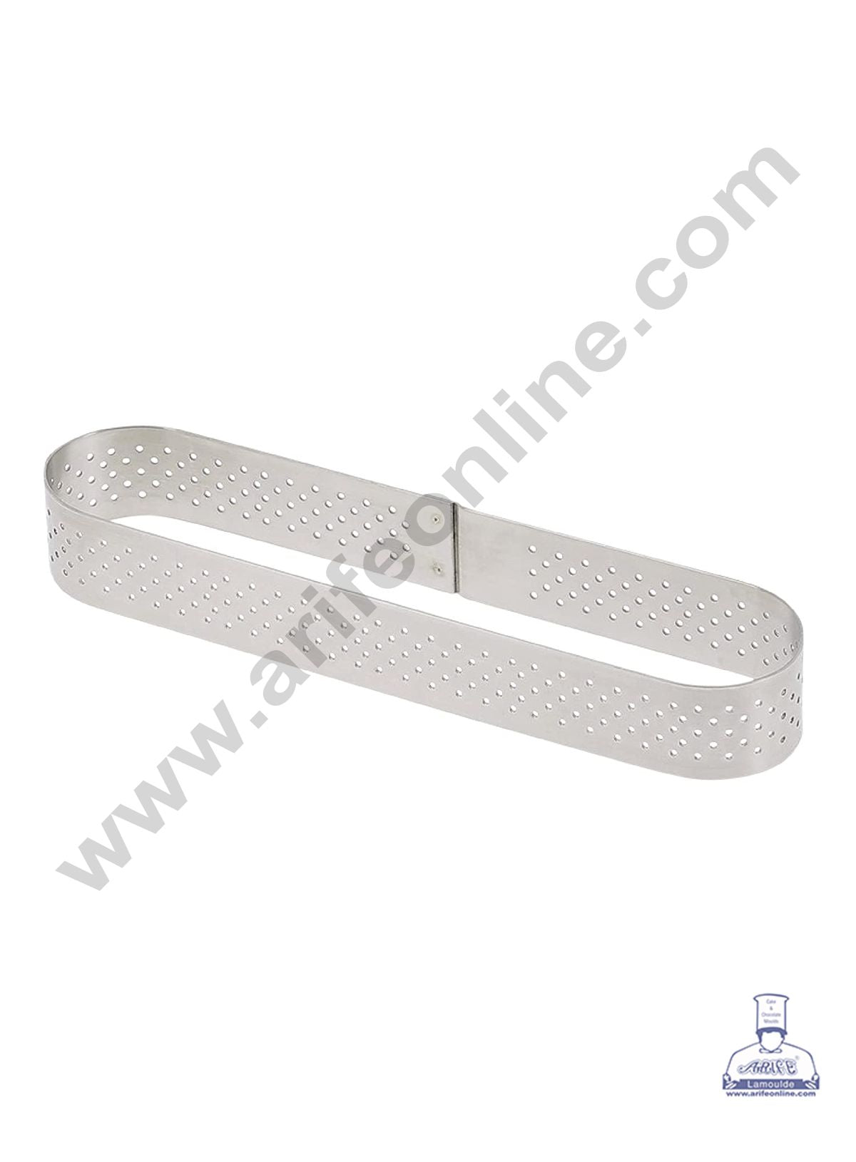 Cake Decor Stainless Steel Perforated Oval Tart Cake Ring - 3 Inch