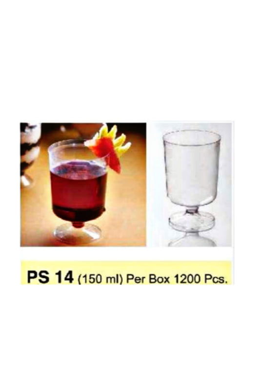 Mini Transparent Acrylic Mousse Cup Without Lid | Pudding Cup | Parfait Cup 150 ML (PS-14) (MOQ 500 PCS) (E)