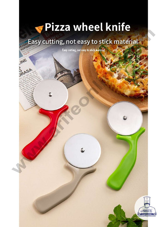1pc Pizza Cutter Stainless Steel Blade with Plastic Handle - 6.5 cm SB-100213 (MOQ 12 PCS)  (FD)