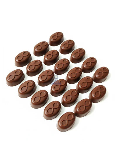 Regular Bakers 21-Cavity Polycarbonate Oval Swirl Chocolate Mold |SBPS-72|1 Piece| (MOQ 12 PCS) (ADD)