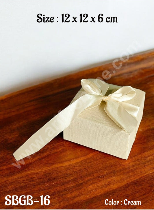 Goodie Bag For Hampers | Chocolate Box Hamper Box 10 Pcs Pack - Cream SBGB-16-Cr  (MOQ 10 PACK)