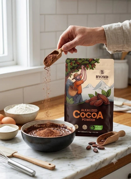 BYOND Alkalized Cocoa Powder | Premium Cocoa Powder for Baking & Desserts (1 Kg) (Beyond-A-Cocoa)
