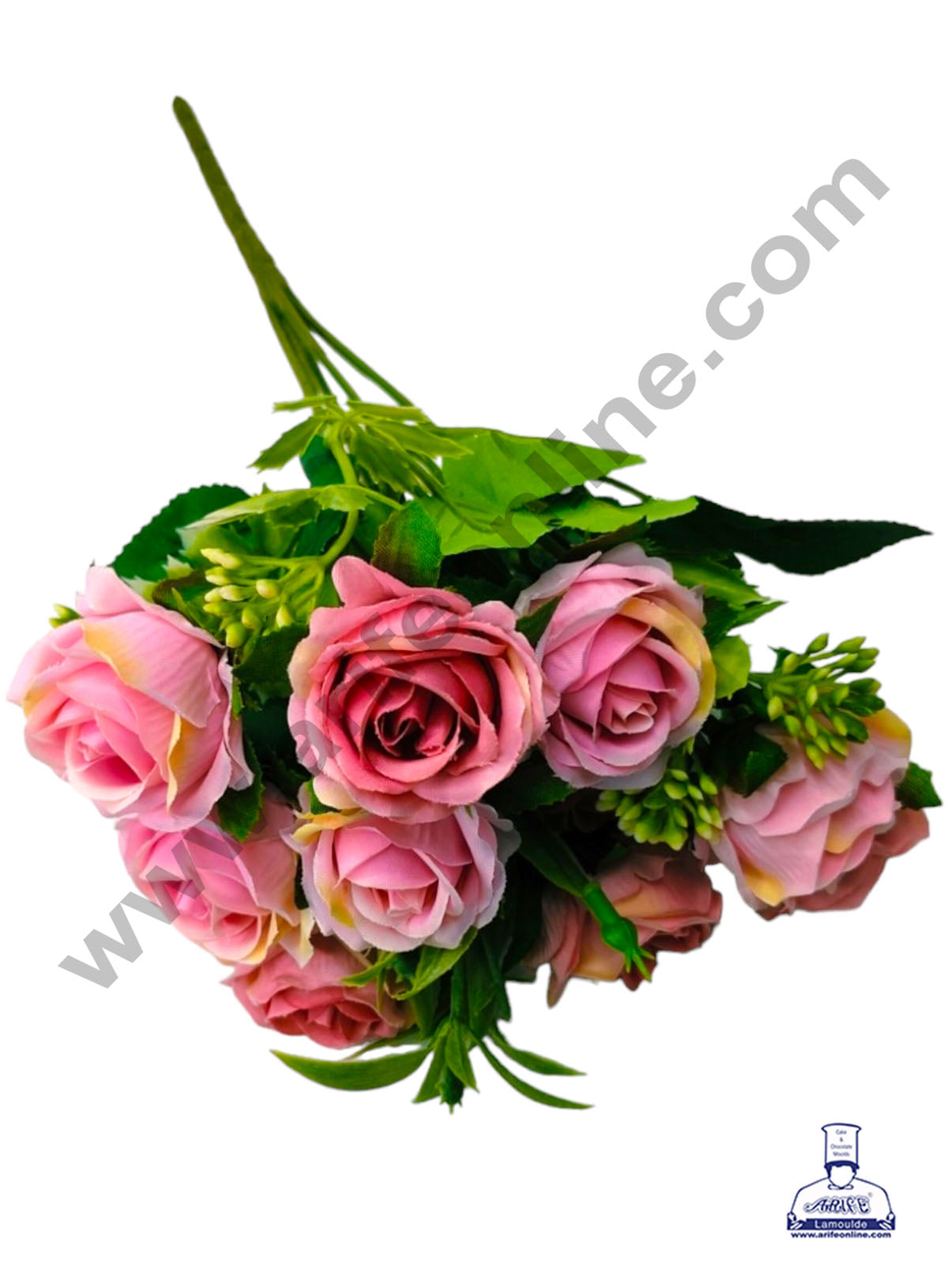 Rose Artificial Flower For Cake Decoration – (1 Bunch) (MOQ 12 BUNCH)