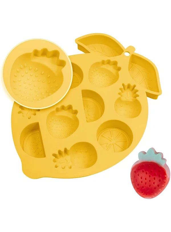 11 Cavity Strawberry & Pineapple Fruit Shape Silicone Mould | Strawberry, Citrus, Watermelon & Fruit Chocolate Dessert Mould (SBSM-LBM1134) - (MOQ 12 PCS) (UD)