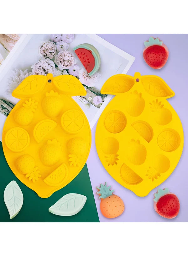 11 Cavity Strawberry & Pineapple Fruit Shape Silicone Mould | Strawberry, Citrus, Watermelon & Fruit Chocolate Dessert Mould (SBSM-LBM1134) - (MOQ 12 PCS) (UD)