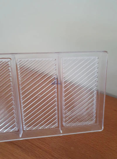 Heavy Bakers 3 Cavity Polycarbonate Segmented Chocolate Bar Mold |SBPS-107|1 Piece| (MOQ 12 PCS)  (AED)