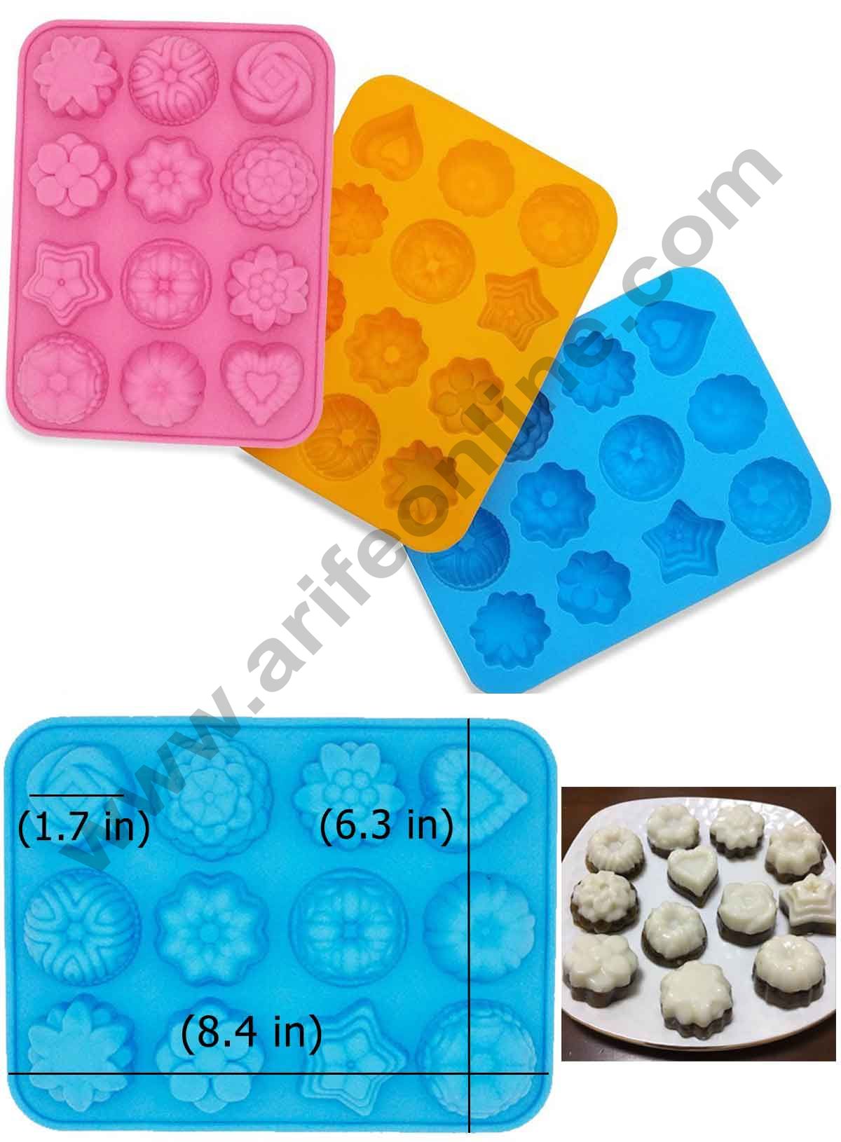 12 Cavity Flower Shapes moulds SBSM-019