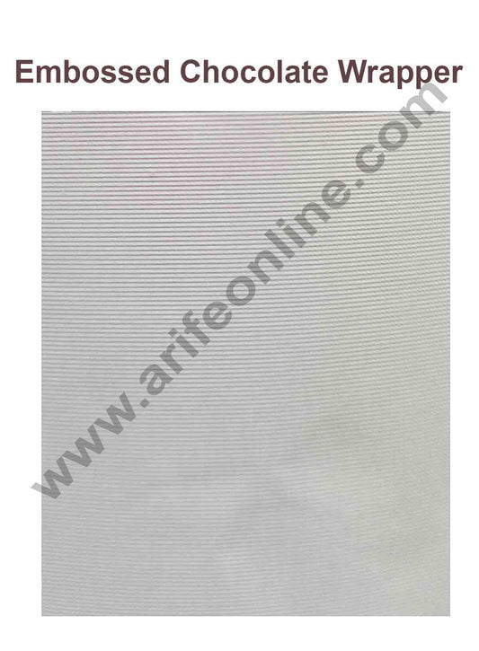 Cake Decor Chocolate Wrappering Foil, Embossed Chocolate Wrapper, 200 Sheets - 10in x 7in -White