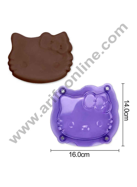 Cake Decor Polycarbonate 3D Hello Kitty Face Chocolate Mold Cake Decorating Chocolate Mould Tools