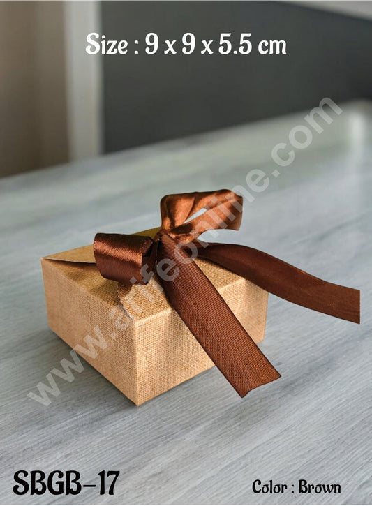 Goodie Bag For Hampers | Chocolate Box Hamper Box 10 Pcs Pack - Brown SBGB-17-Br (MOQ 10 PACK)