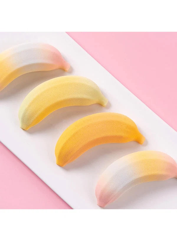 12 Cavity Banana Shape Silicone Mould | Banana Dessert, Chocolate & Cake Mould (SBSM-CK10-349/LBM-1236) - (MOQ 12 PCS) (AIE)