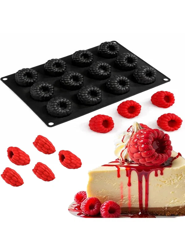 12 Cavity Raspberry Silicone Mould | Raspberry Shape Fruit Mould for Mousse, Chocolate, Cake & Dessert (SBSM-CK3-1084) - (MOQ 12 PCS) (AAD)