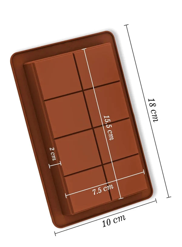 1 Cavity 8 Box Design Kunafa Chocolate Bar Silicone Mould | Pistachio Kunafa Chocolate Bar Mould (MOQ 12 PCS) (EE)