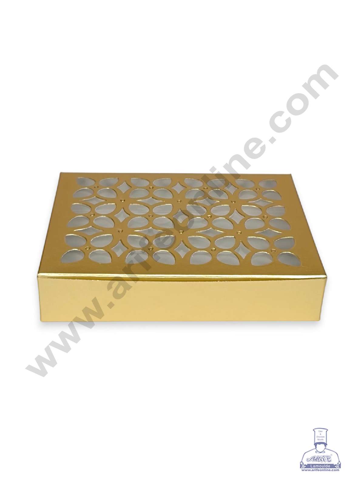 12 Cavity Chocolate Box with Cavity & Cutout Window Without Handle ( 10 Piece Pack ) - Gold (MOQ 12 PCK) (AMD)