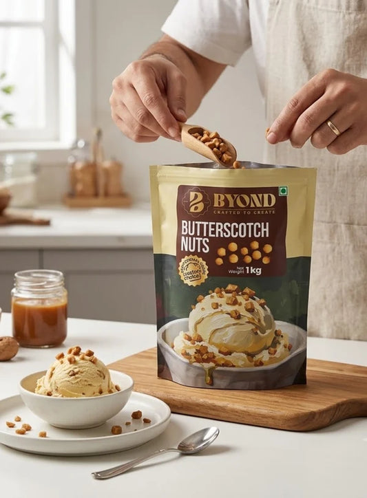 BYOND Butterscotch Nuts | Premium Butterscotch Nut Topping for Cakes, Desserts & Ice Cream (1 Kg) (Beyond-BNuts)