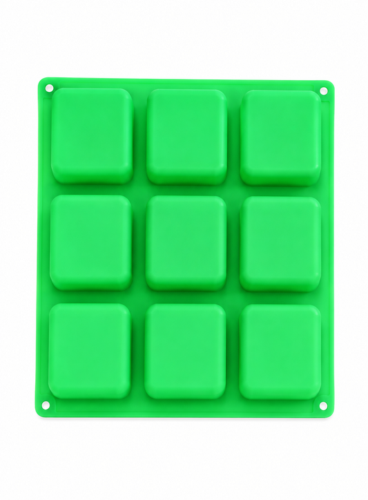 9 Cavity Square Silicon Mould (MOQ 12 PCS)