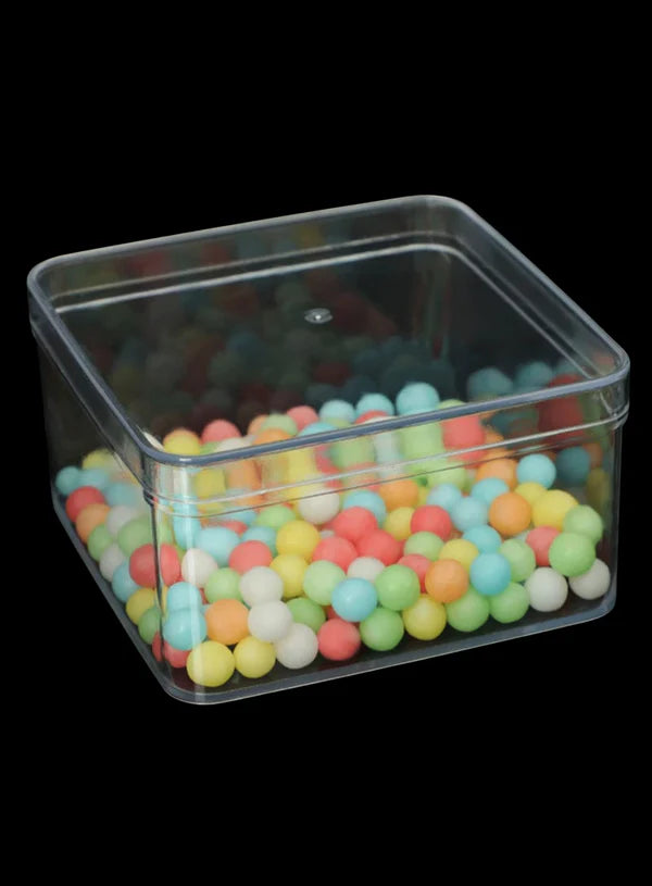 200 ml Transparent Acrylic Square Dessert Tiramisu Tub with Lid  (SB-Desserttub-Sq-200)  (MOQ 500 PCS)  (AO)