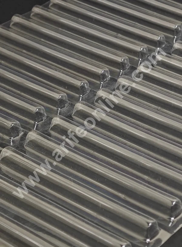 Clear Plastic PVC Cylindrical Stick Chocolate Mould – 30 Cavity | Long Stick Shape Polycarbonate Mold (MOQ 50 PCS) (RE)