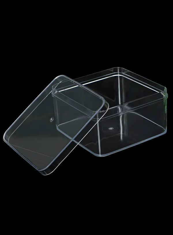 200 ml Transparent Acrylic Square Dessert Tiramisu Tub with Lid  (SB-Desserttub-Sq-200)  (MOQ 500 PCS)  (AO)
